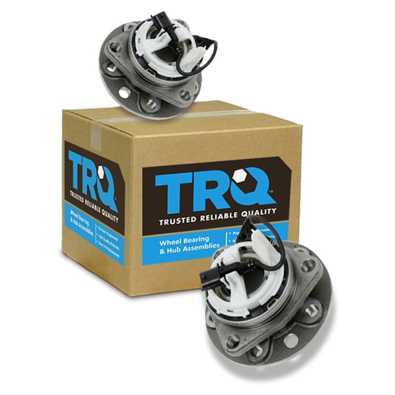 TRQ Front Left and Right Wheel Bearing and Hub Assembly Set 2 Piece Fits 2003 Saab 9-3 Arc Vector Linear 2004-2011 9-3 2010-2011 9-3X