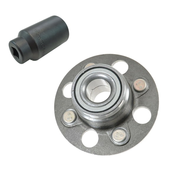 TRQ Wheel Hub & Bearing Left or Right w/32mm Socket for Honda Civic w/ Rear Drum BHA86526