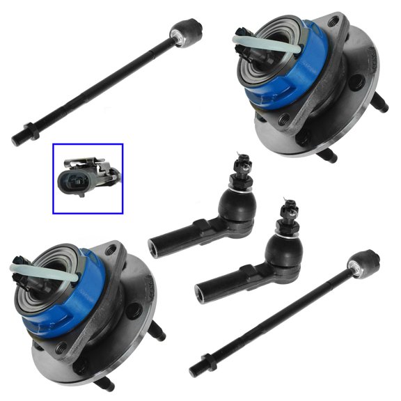 TRQ Wheel Hub Tie Rod Front Kit Set of 6 for Chevy Buick Cadillac Olds Pontiac PSA58469