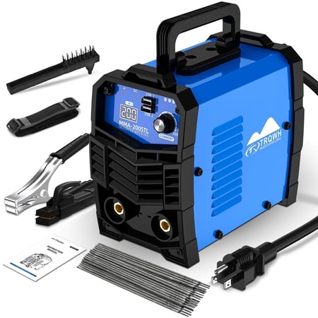 TRQWH 200A Mini Welding Machine 110V Stick Welder ARC Welder Machine IGBT Inverter MMA Welder Tig/Mig Portable Welding Machine Hot Start for Beginners and Professionals Welder