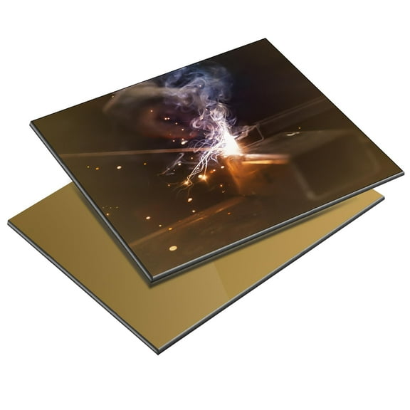 TRQWH 4.5" x 5.25" Welding Glass Lens 2 EACH Helmet Filter Darkening Welding Hardened Glass Lens Welding Hood Lens (SHADE10)