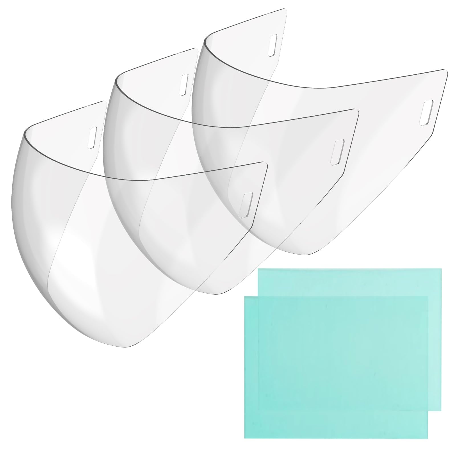 TRQWH Outside Cover Lens for Panoramic View Welding Helmet 3/Pack and 2 Inside Cover Lens