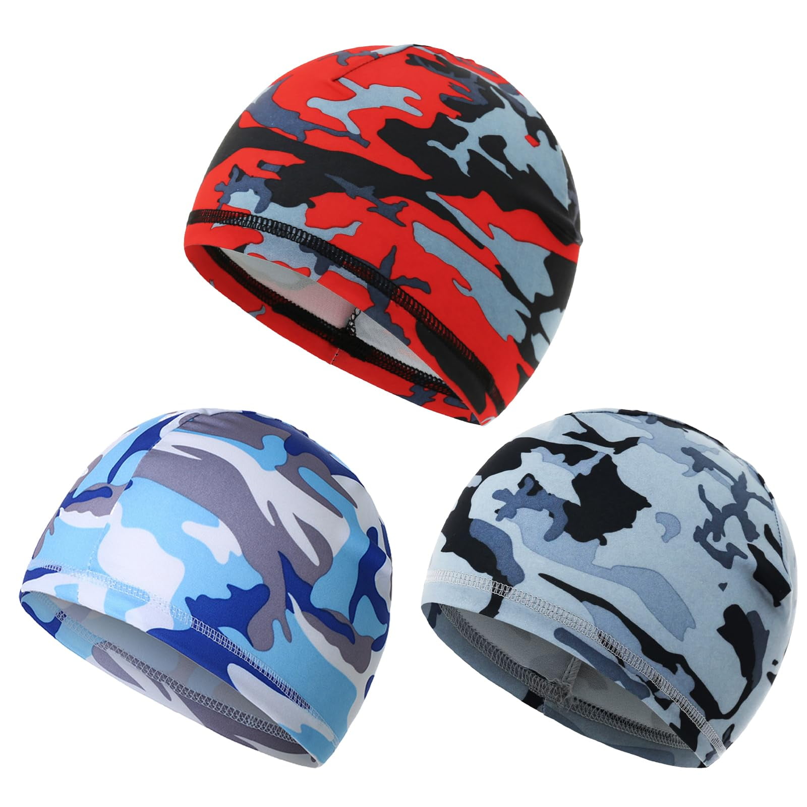 TRQWH Welding Cap Camo Helmet Liner Breathable Cooling Welders Caps Sweat Absorption Welding Accessories with Elastic 3 Pcs