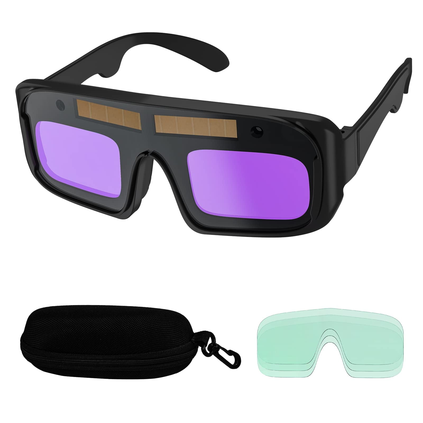TRQWH Welding Glasses Auto Darkening Safety Goggles Solar True Color Welder Glasses Eyes Protective PC Lens Welder Mask Welding Helmet for TIG MIG ARC Weld Plasma Cut Grinding