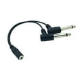 thumbnail image 1 of TRS Stereo 3.5mm Female Jack to Dual 6.35mm Male Plug Mono TS Right Angle Audio Adapter Y Splitter Cable Mixer Cable, 1 of 7
