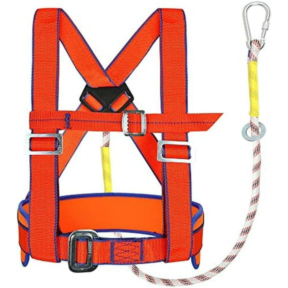 TRSMIMA Safety Harness Fall Protection - Half-Body Roofing Harness kit with 6 ft Lanyard and Padded Shoulder - ANSI Standard$$Tools & Hardware Other