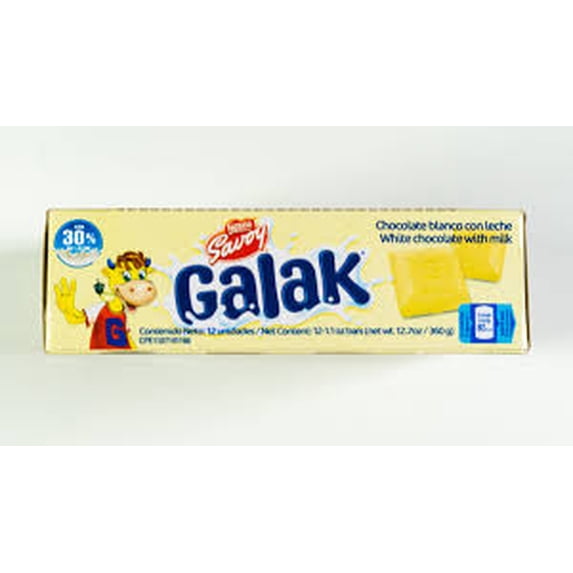 GALAK® Chocolate Blanco Display 12 Unidades de 30g