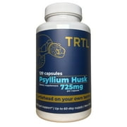 TRTL Psyllium Husk Fiber Capsules | 120 Count | Supports Digestive Health & Regularity