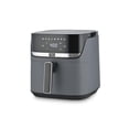 thumbnail image 1 of TRU 6-Quart Digital Air Fryer by Select Brands - Family Size, One-Touch Control, 8 Presets - Air Fry Chicken, Meat, Veggies, Fries - Nonstick Pot and Crisping Tray, Auto Shut Off, Matte Gray, 1 of 7