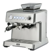 TRU All-in-One Espresso Maker with Grinder & Steam Wand - Premium Espresso Machine with Built-In Coffee Grinder - 15 Bar Pressure Pump - Adjustable Steam Controls & Cup Warmer