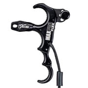 T.R.U. Ball Max Pro Flex 4 Finger Thumb Release, Aluminum/Brass, Black Handle with Lanyard TMPF-BK