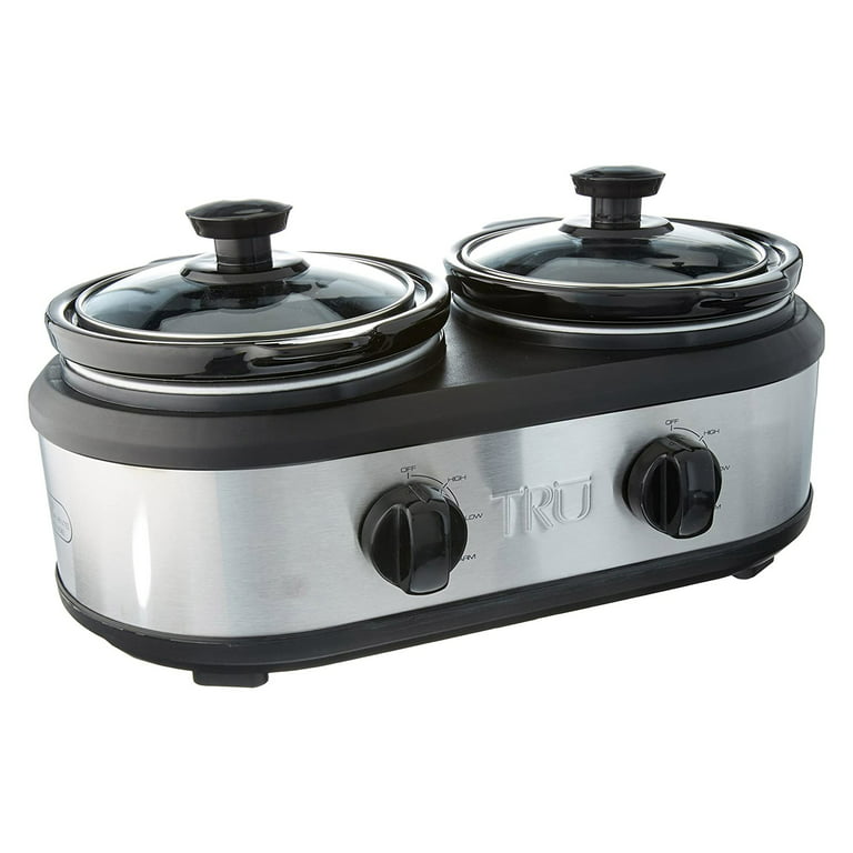 TRU Triple Buffet Server, 3 2-1/2-Quart Removable Inserts: Crock  Pot: Home & Kitchen