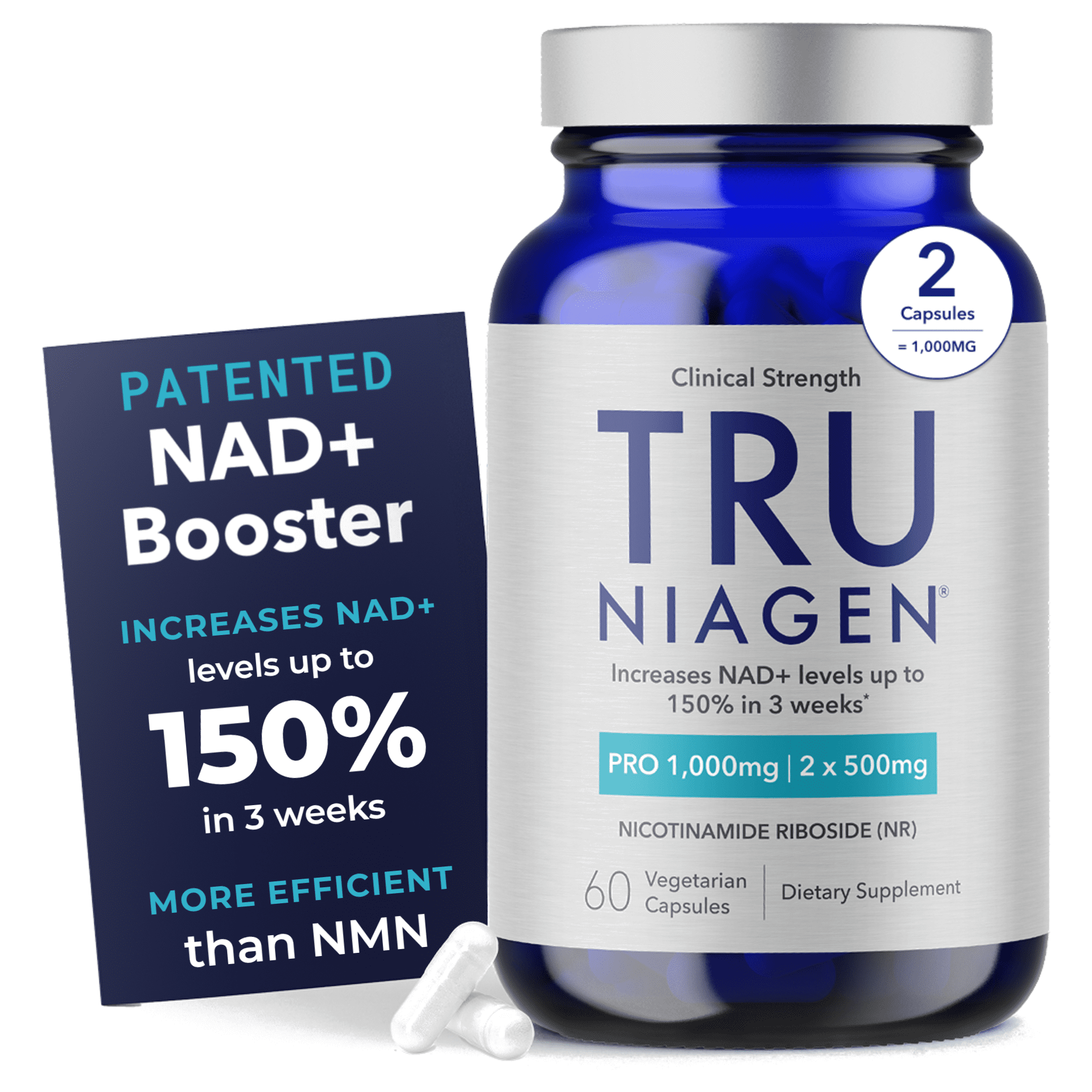 TRU NIAGEN Patented NAD+ Supplement | Nicotinamide Riboside (NR) | 30 ...