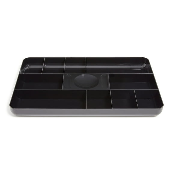 Staples TRU RED 11-Compartment Plastic Drawer Organizer Black TR55350