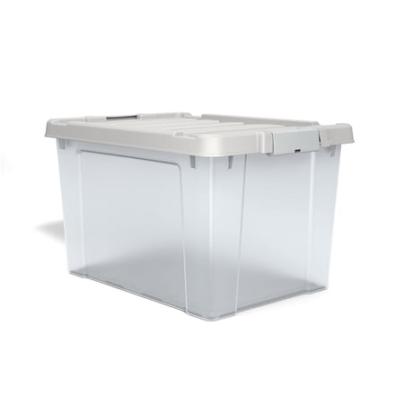 Staples 20 Qt. Latch Lid Storage Bin Clear (270018/250296)