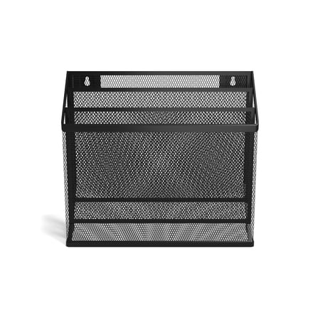 Staples TRU RED 3 Compartment Wire Mesh File Organizer Matte Black TR57553-CC
