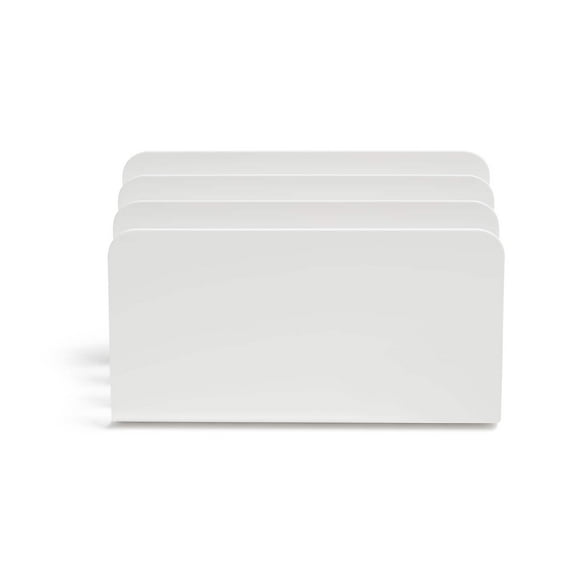 TRU RED 3-Slot Plastic Incline Sorter White TR55334