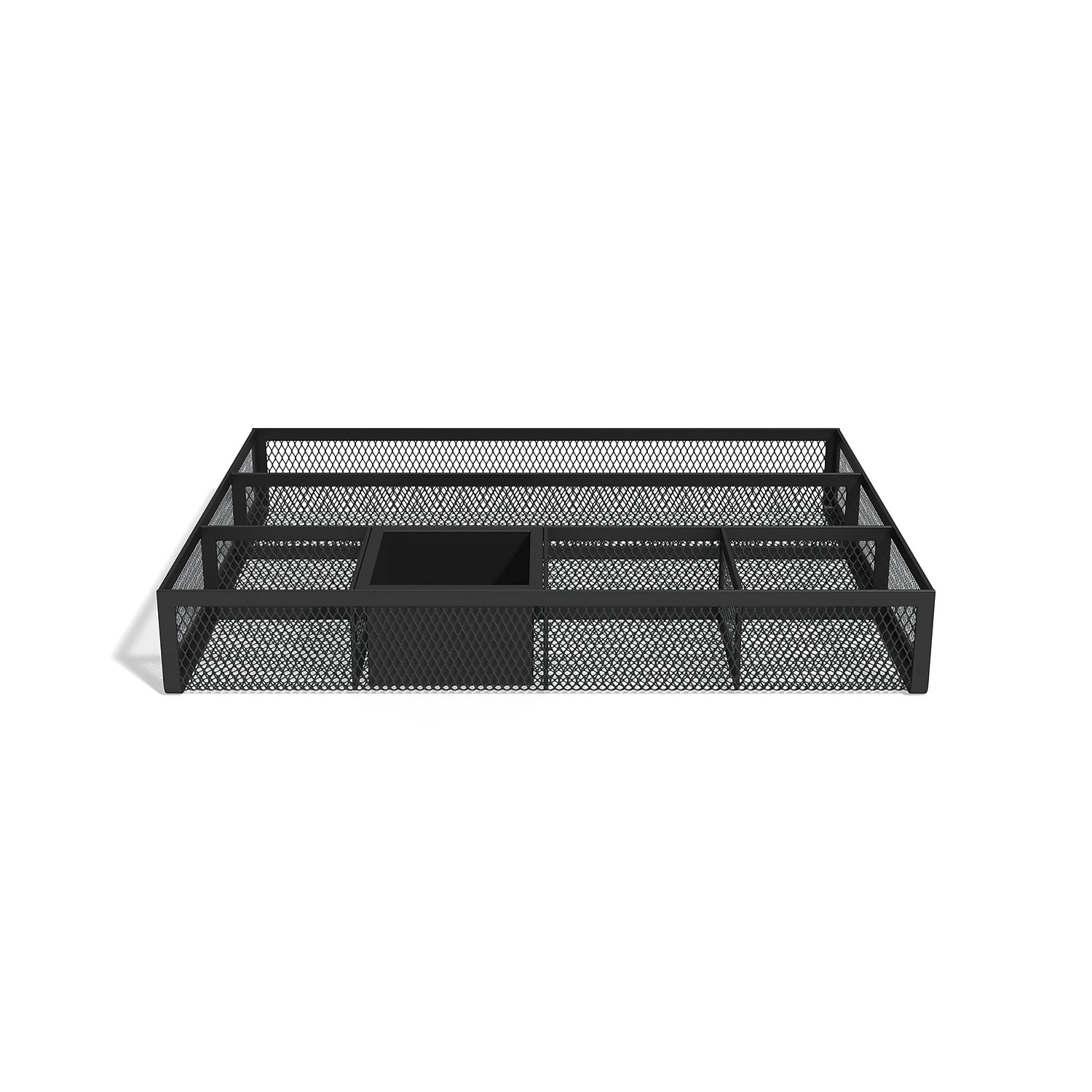 Staples TRU RED 6 Compartment Mesh Drawer Organizer Matte Black 2/Pack TR57545-CCVS