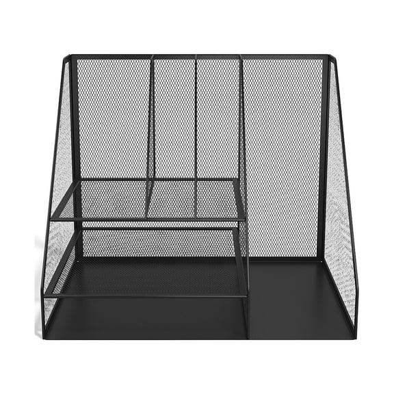 Staples TRU RED 6 Compartment Wire Mesh Desk Organizer Matte Black 2/Pack TR57533-CCVS