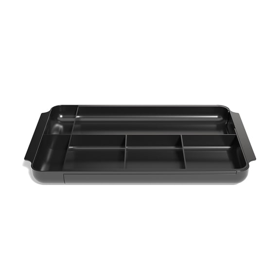 TRU RED 7-Compartment Expandable Plastic Drawer Organizer Black TR58204