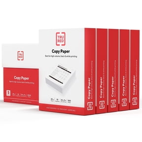 Staples TRU RED 8.5" x 11" Copy Paper 20 lbs. 92 Brightness 500 Sheets/Ream 5 Reams/Carton (TR56960)