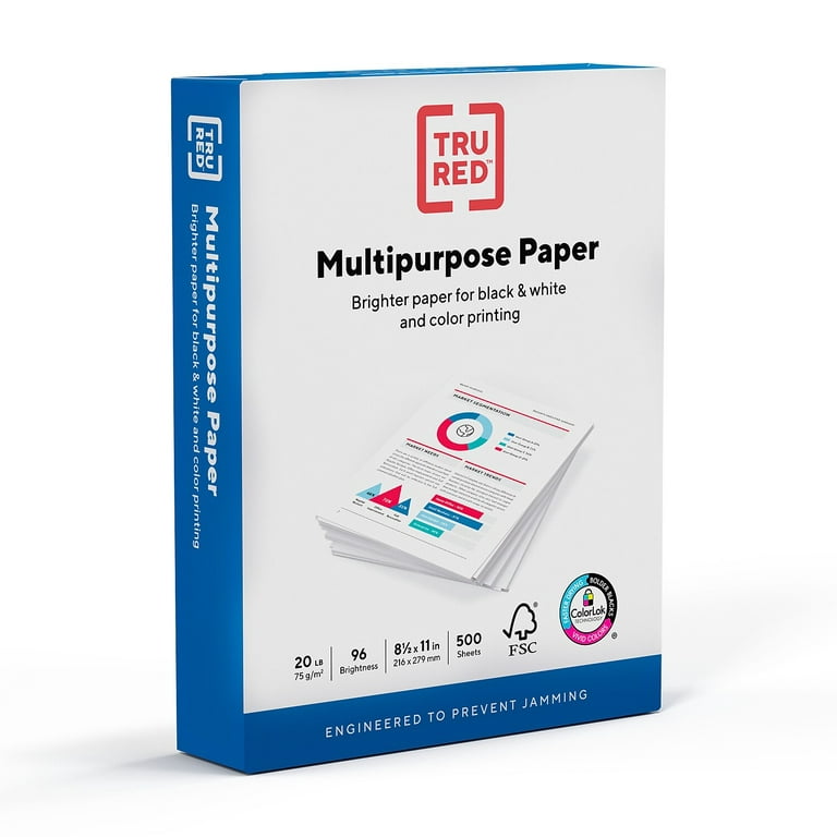HP Printer Paper, Multipurpose, 8.5 x 11, 20 lb., 96 Bright, 5