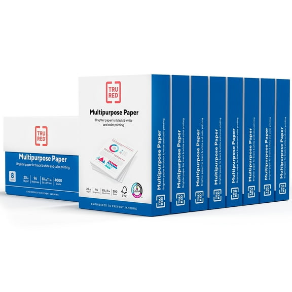 Staples TRU RED 8.5x11 Color Printer Paper 20 lbs. 96 Brightness TR56964