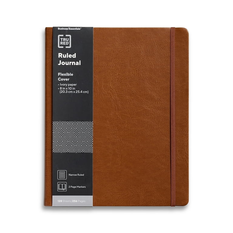 Staples TRU RED 8â€ x 10â€ Large Flexible Cover Narrow Ruled