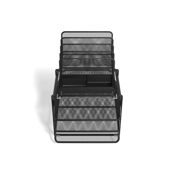 Staples TRU RED All-In-One 10 Compartment Wire Mesh Compartment Storage Matte Black  2/Pack