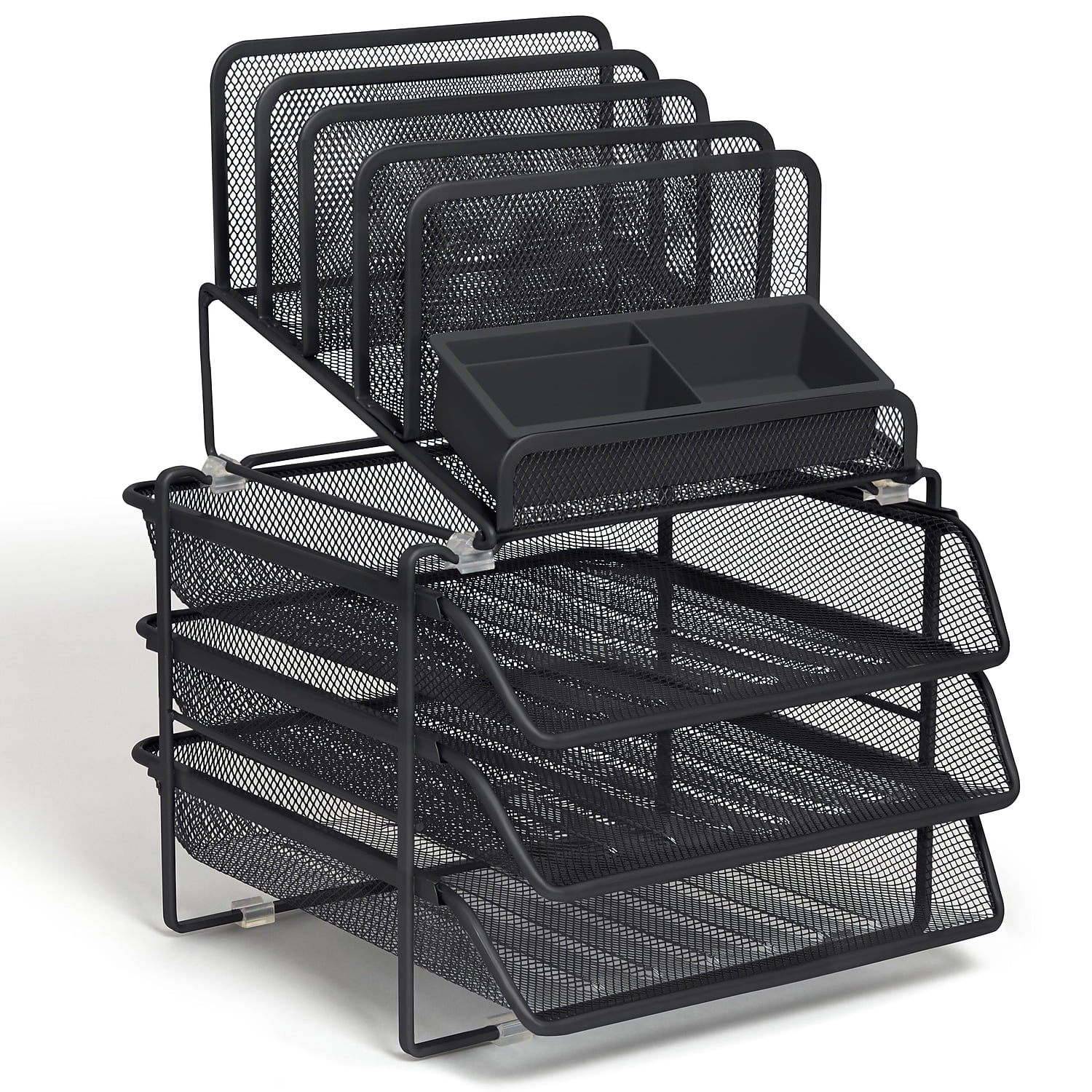 Staples TRU RED All-In-One 10 Compartment Wire Mesh Compartment Storage TR57530-CC