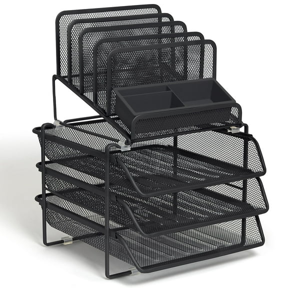 Staples TRU RED All-In-One 10 Compartment Wire Mesh Compartment Storage TR57530-CC