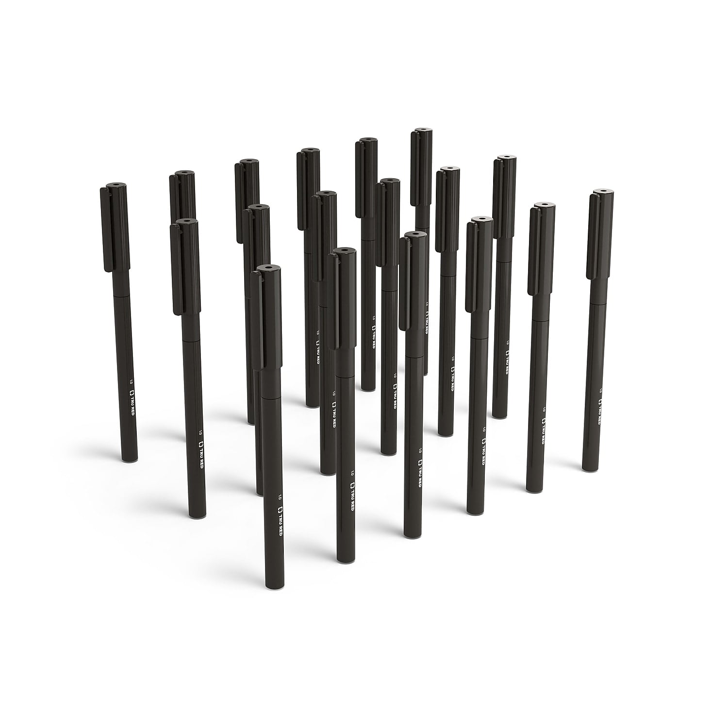 Staples TRU RED Ballpoint Gripped Pen Med Point 1.0mm Blk TR52867