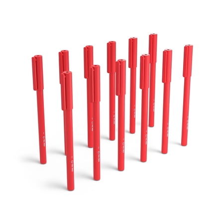 TRU RED Ballpoint Pen Medium Point 1.0mm Red Dozen 52859
