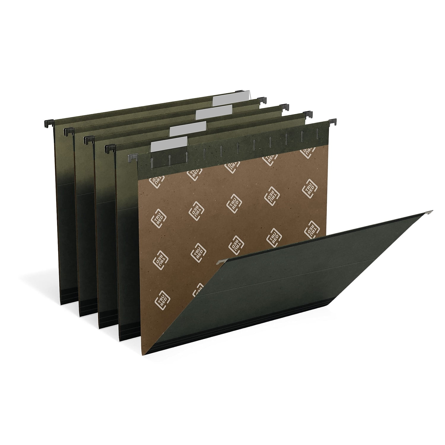 TRU RED File Folder 5-Tab Legal Size Standard Green TR57388/TR45539