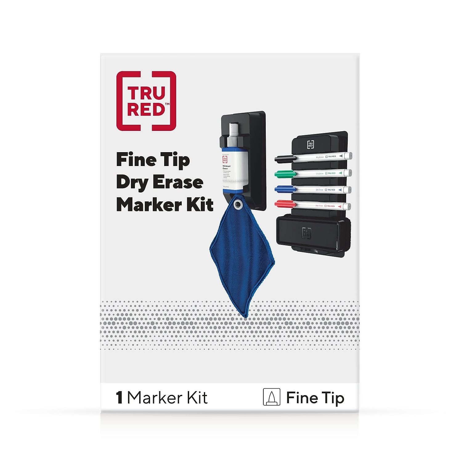 TRU RED Fine Tip Dry Erase Kit Assorted Colors TR56941