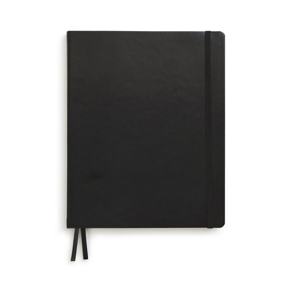 Staples TRU RED Large Flexible Cover Dotted Journal Black (TR54776)