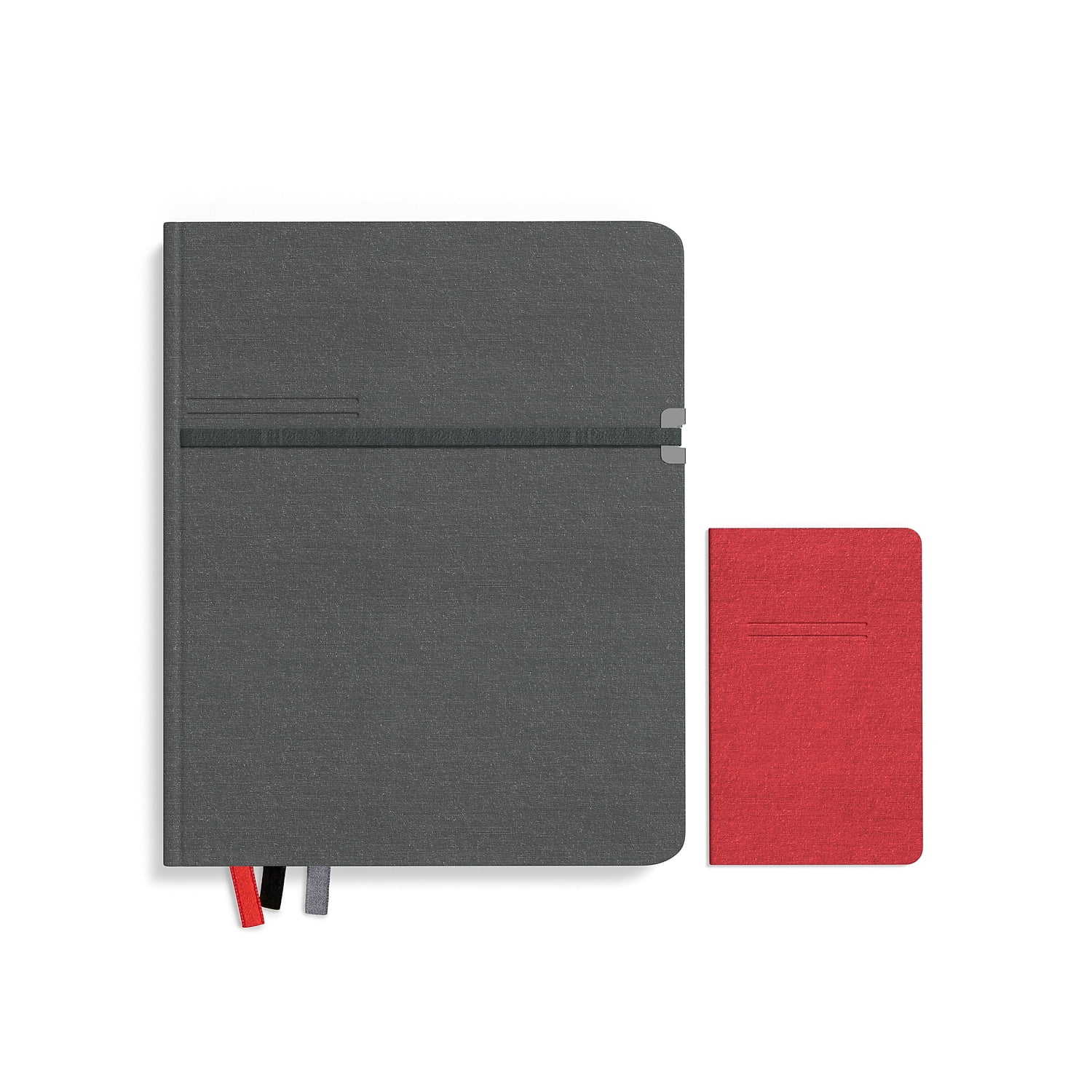 Staples TRU RED Large Mastery with Pocket Journal Charcoal/Red 2/Pack TR58437VS