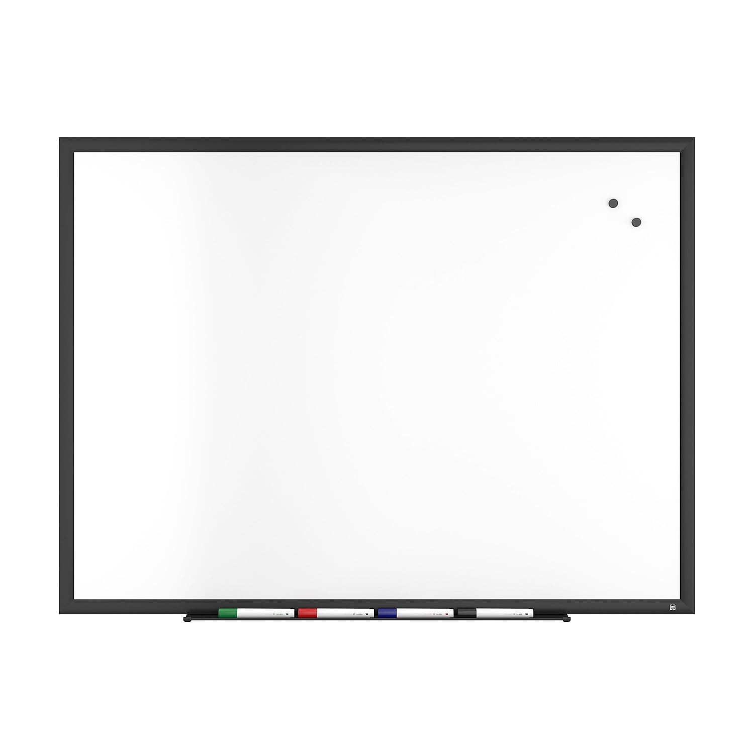 TRU RED Porcelain Dry Erase Board Black Frame 4' x 3' (TR61189