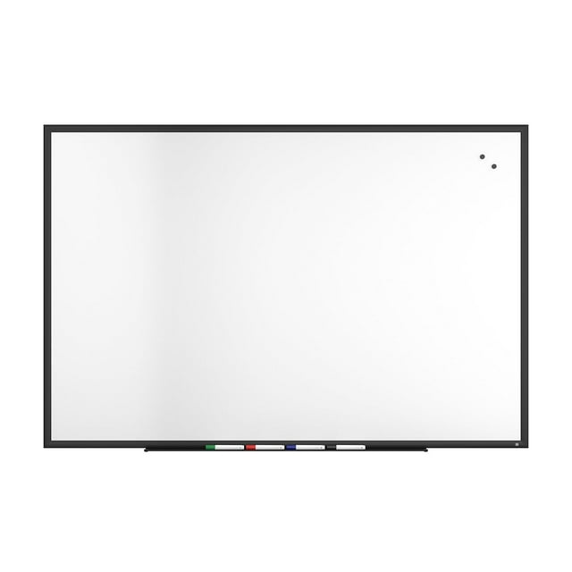 TRU RED 6' x 4' Porcelain Dry Erase Board with Black Frame