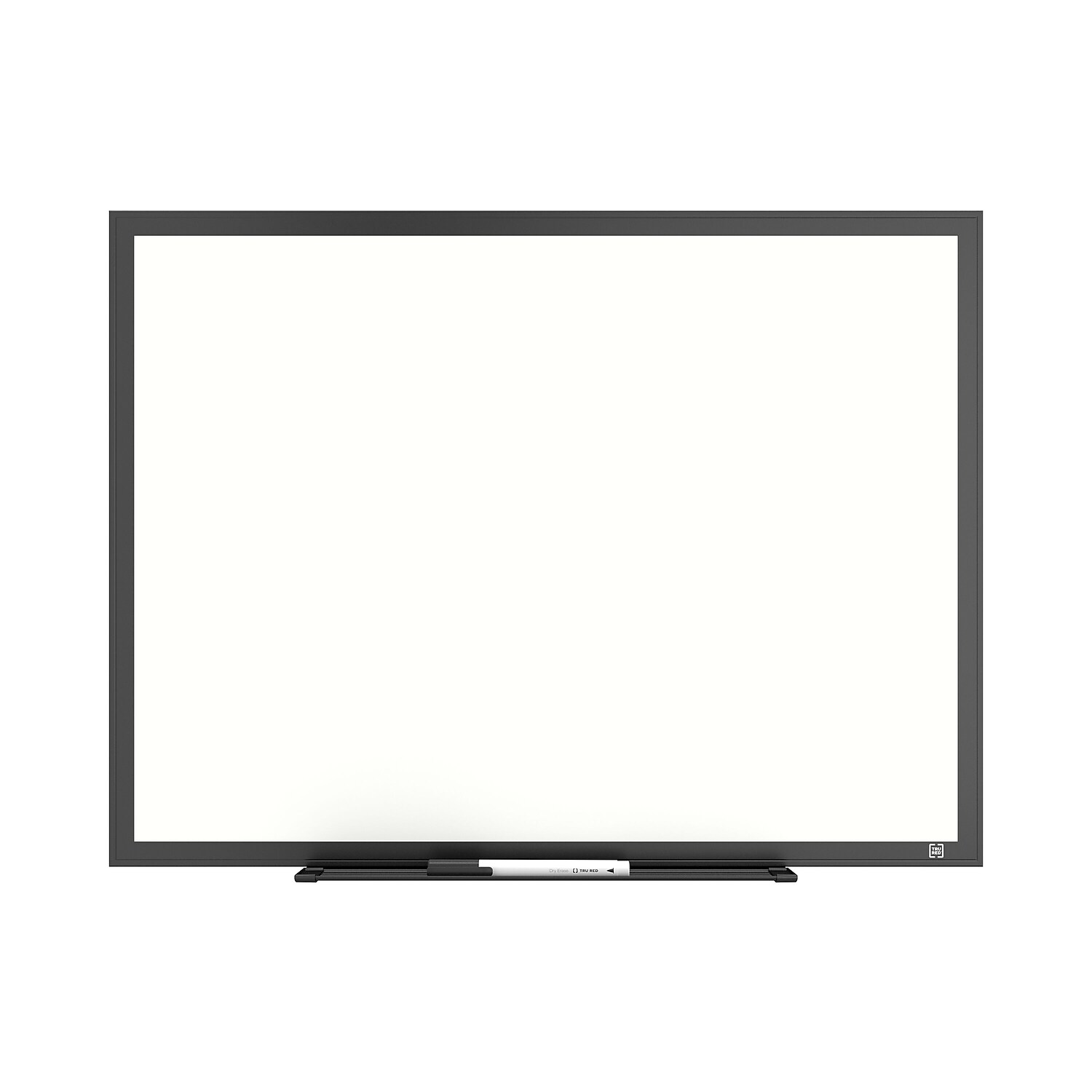 Staples TRU RED Melamine Dry Erase Board Black Frame 2' x 1.5' (TR59362)