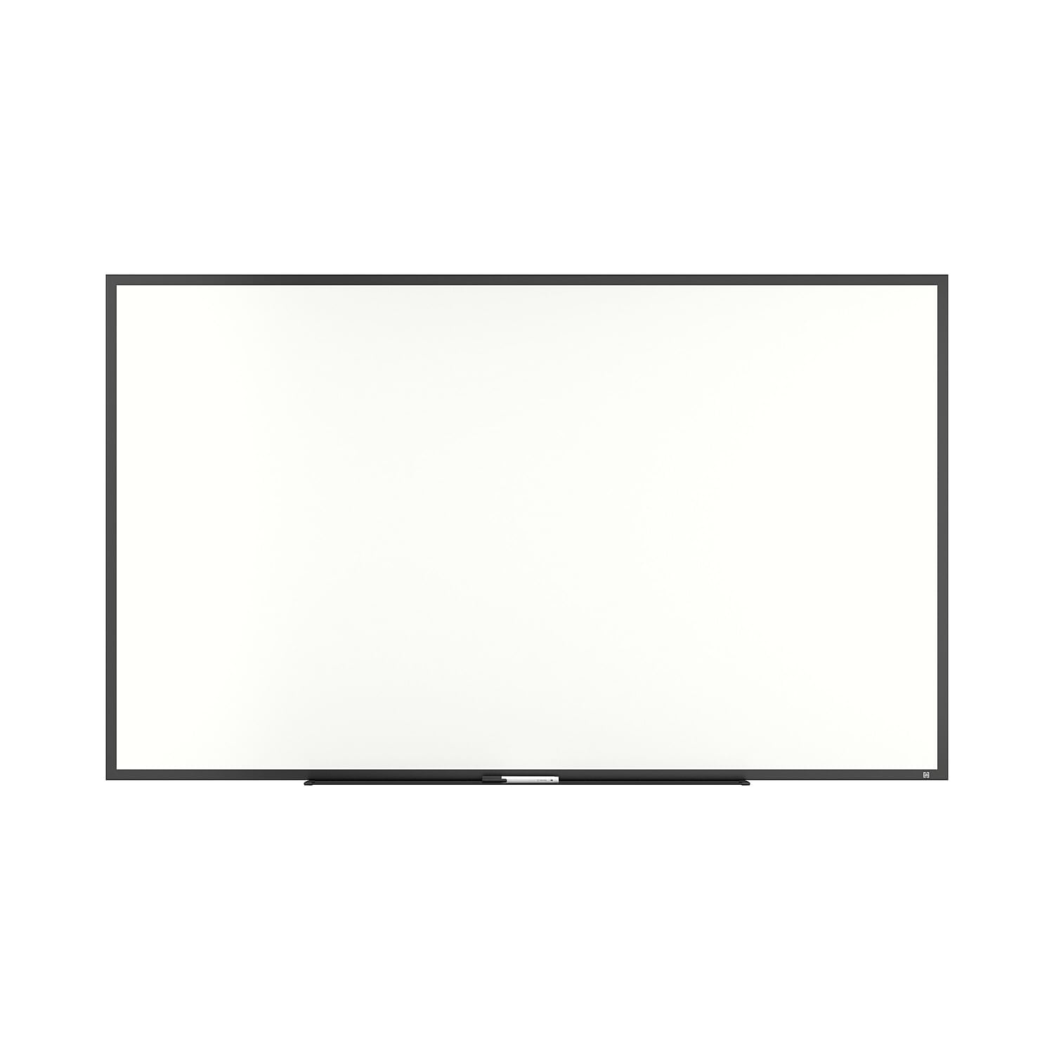 5' x 3' White Melamine Dry Erase Board with Black Aluminum Frame