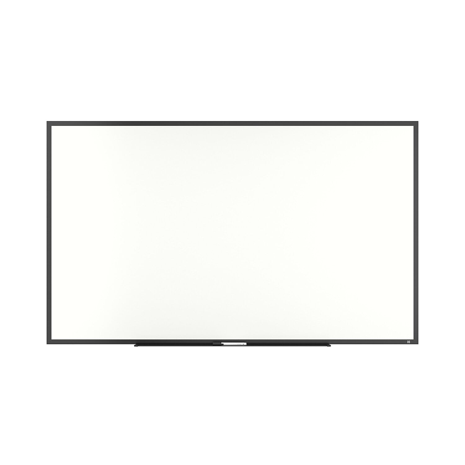 5' x 3' White Melamine Dry Erase Board with Black Aluminum Frame