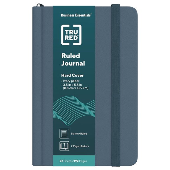 TRU RED Mini Hard Cover Ruled Journal Teal TR55735