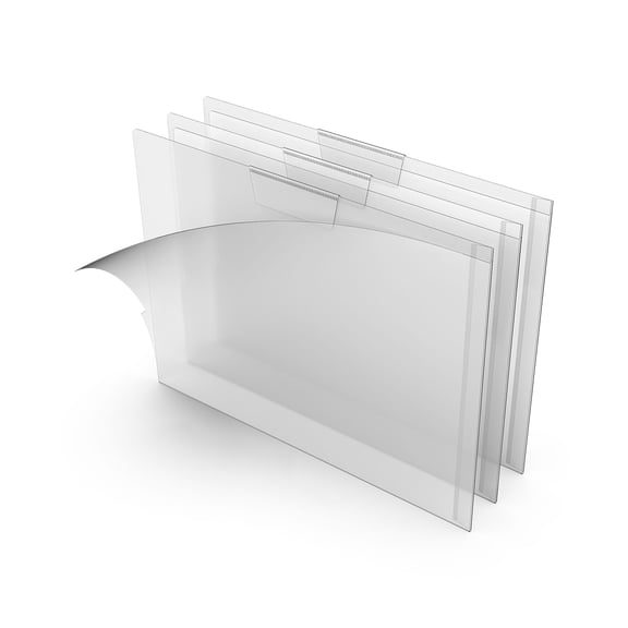 Staples TRU RED Moisture Resistant File Pocket Flap Closure Letter Size Clear 15/Carton TR36054-CCVS