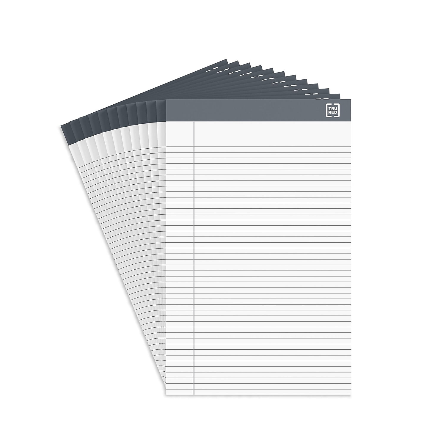 Staples TRU RED Notepad 5" x 8" Narrow Ruled White 50 Sheets/Pad Dozen (TR59904/TR57360)