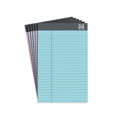 Staples TRU RED Notepads 5" x 8" Narrow Ruled Pastels 50 Sheets/Pad TR57356