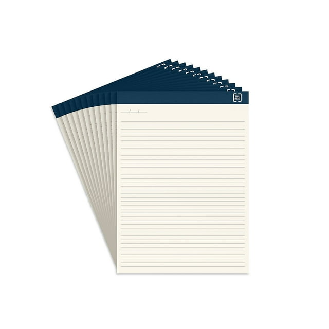TRU RED Notepads 8.5" x 11.75" Wide Ruled Ivory 50 Sheets/Pad TR58194