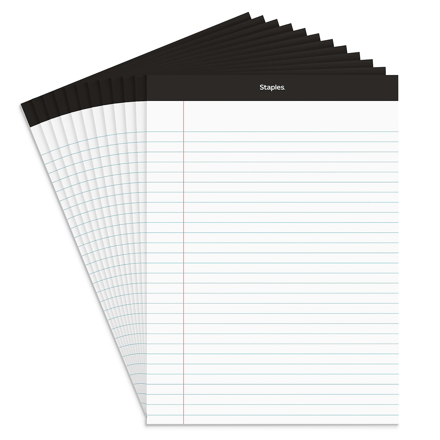 Staples TRU RED Notepads 8.5" x 11.75" Wide White 50 Sh/Pad 12 Pads/PK TR57339