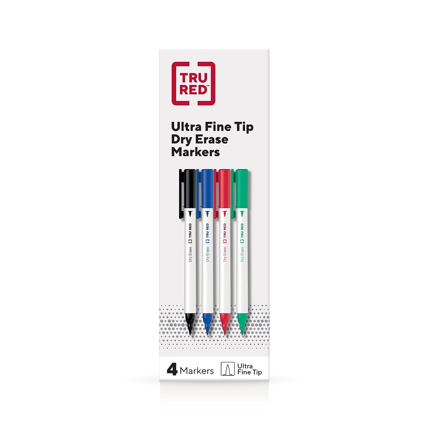 TRU RED Pen Dry Erase Markers Ultra Fine Tip Assorted TR57422
