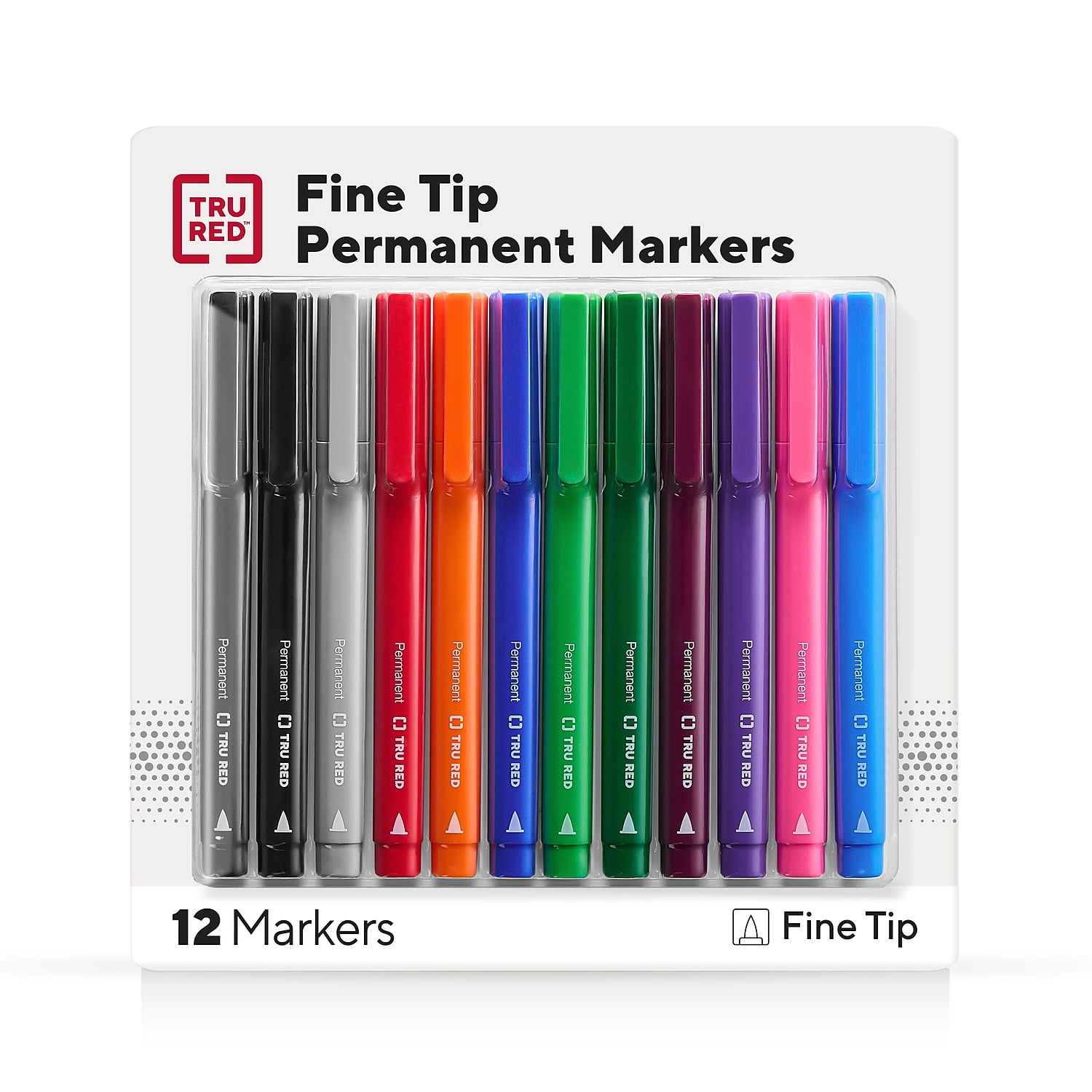 Metallic Fine Point Permanent Markers, Fine Bullet Tip, Blue-Green-Red,  6/Pack - mastersupplyonline